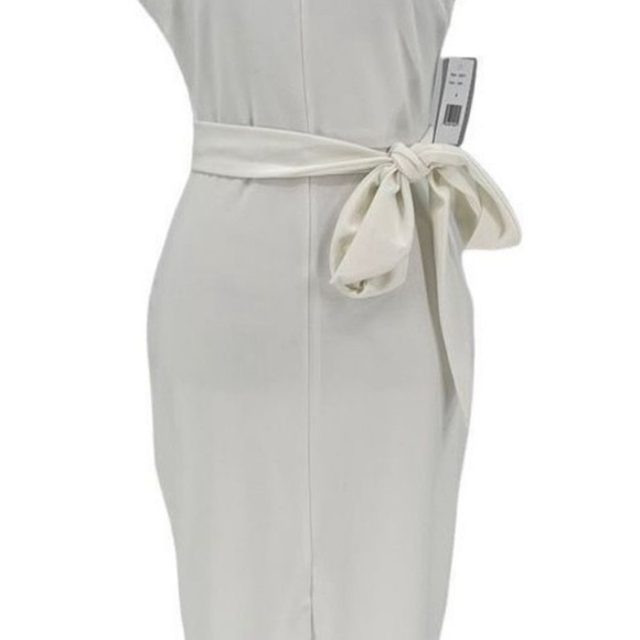 Sleeveless Alexia Admor Fara Dress Navy Blue Midi Sheath Tie‎ Belt women’s 4 NWT - Picture 3 of 17